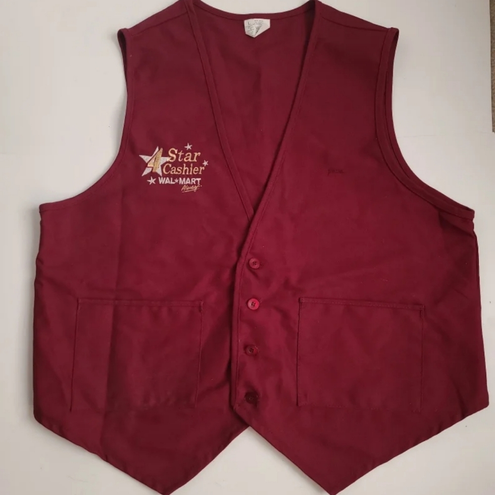 Wal-Mart 4-Star Cashier Vest - Rare, Vintage, and Collectible